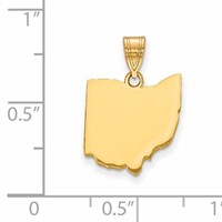 14K Yellow Gold Ohio State Pendant view 2