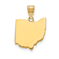 14K Yellow Gold Ohio State Pendant view 1