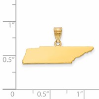 14K Yellow Gold Tennessee State Pendant view 2
