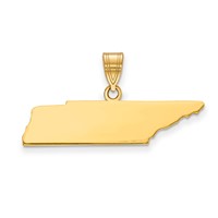 14K Yellow Gold Tennessee State Pendant view 1