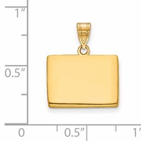 14K Yellow Gold Wyoming State Pendant view 2