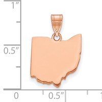 10K Rose Gold Ohio State Pendant view 2