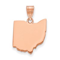 10K Rose Gold Ohio State Pendant view 1