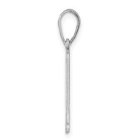 14K White Gold Alaska State Pendant view 2