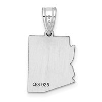 14K White Gold Arizona State Pendant view 4