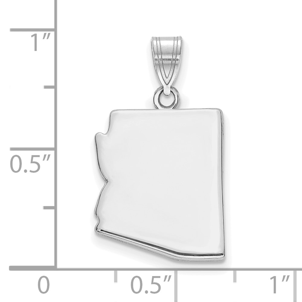 Sterling Silver/Rhodium-plated Arizona State Pendant (XNA707SS-AZ)