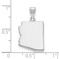 14K White Gold Arizona State Pendant view 3