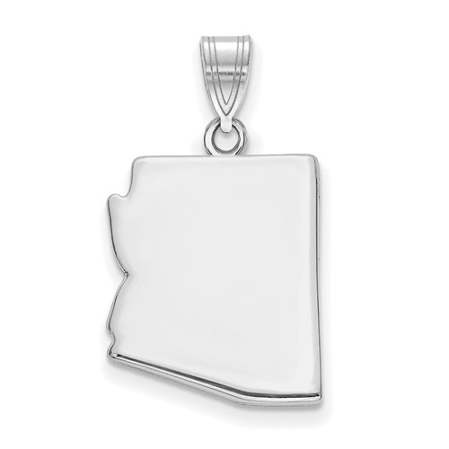 14K White Gold Arizona State Pendant