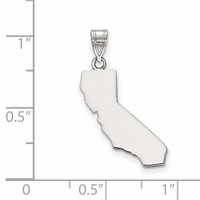 14K White Gold California State Pendant view 3