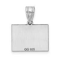 14K White Gold Colorado State Pendant view 4