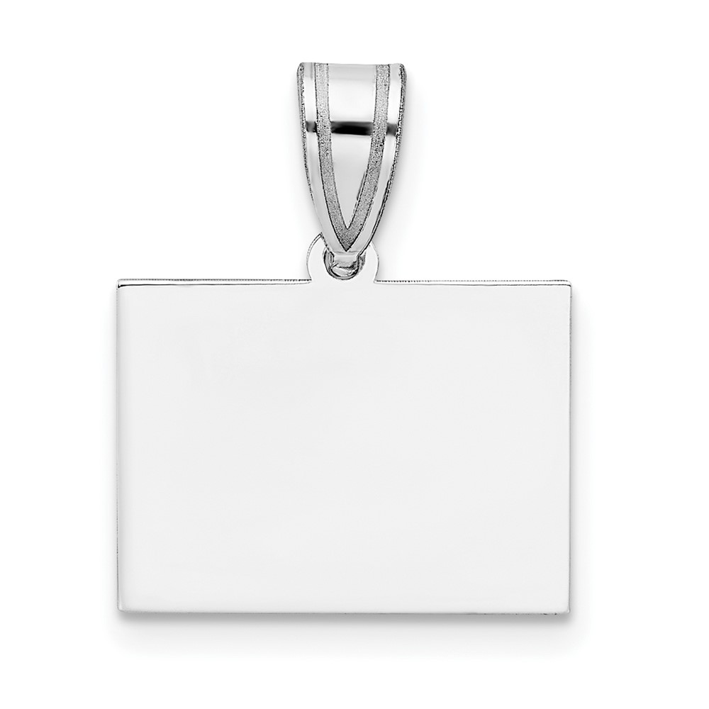 Sterling Silver/Rhodium-plated Colorado State Pendant