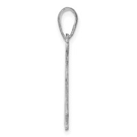 Sterling Silver Rhodium-plated Delaware State Pendant view 2