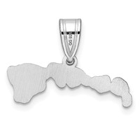 14K White Gold Hawaii State Pendant view 4