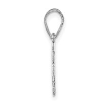 Sterling Silver Rhodium-plated Iowa State Pendant view 2