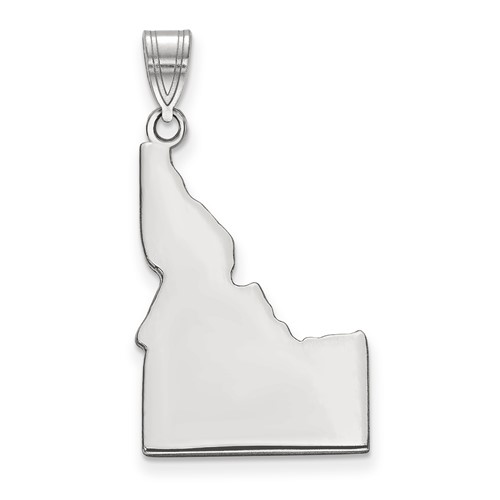 Sterling Silver Rhodium-plated Idaho State Pendant