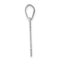 14K White Gold Indiana State Pendant view 2