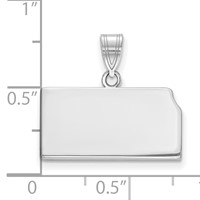 14K White Gold Kansas State Pendant view 3