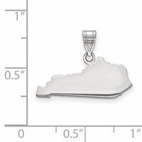 14K White Gold Kentucky State Pendant view 3