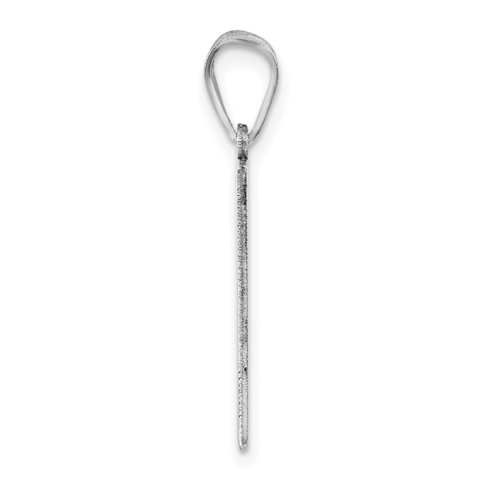 Sterling Silver/Rhodium-plated Mississippi State Pendant (XNA707SS-MS)