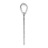 14K White Gold Mississippi State Pendant view 2
