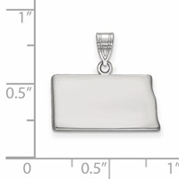 14K White Gold North Dakota State Pendant view 3
