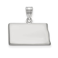 14K White Gold North Dakota State Pendant view 1