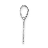 Sterling Silver Rhodium-plated Nebraska State Pendant view 2