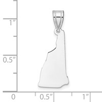 Sterling Silver Rhodium-plated New Hampshire State Pendant view 3