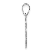 14K White Gold New Jersey State Pendant view 2