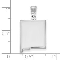 Sterling Silver Rhodium-plated New Mexico State Pendant view 3