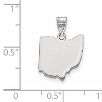 14K White Gold Ohio State Pendant view 3