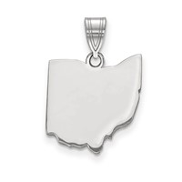 14K White Gold Ohio State Pendant view 1