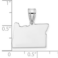 14K White Gold Oregon State Pendant view 3