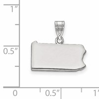 14K White Gold Pennsylvania State Pendant view 3