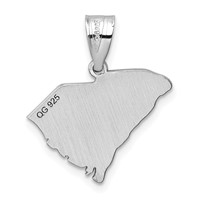 Sterling Silver Rhodium-plated South Carolina State Pendant view 4