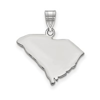 Sterling Silver Rhodium-plated South Carolina State Pendant view 1