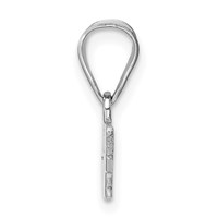 Sterling Silver Rhodium-plated Tennessee State Pendant view 2