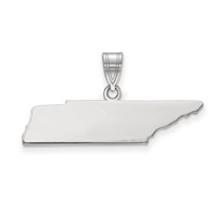 Sterling Silver Rhodium-plated Tennessee State Pendant view 1