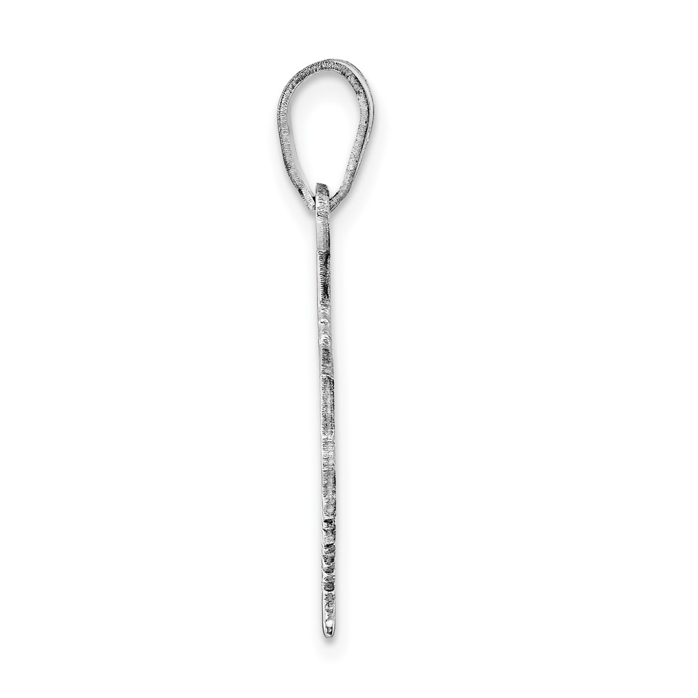 Sterling Silver/Rhodium-plated Texas State Pendant (XNA707SS-TX)