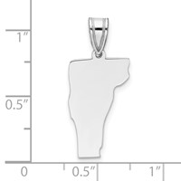 Sterling Silver Rhodium-plated Vermont State Pendant view 3