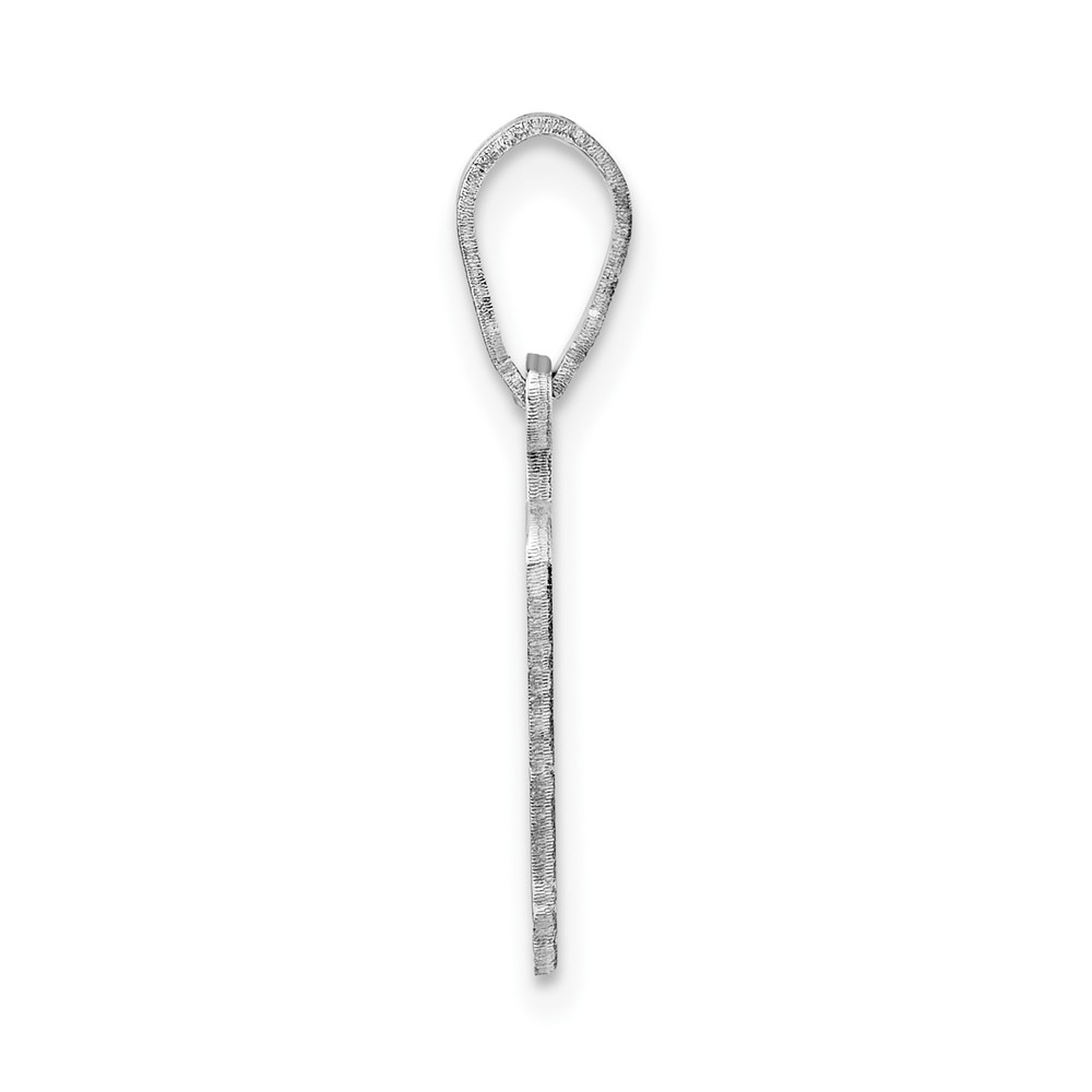Sterling Silver/Rhodium-plated West Virginia State Pendant (XNA707SS-WV)