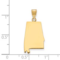 Sterling Silver Gold-plated Alabama State Pendant view 2