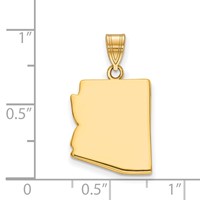 Sterling Silver Gold-plated Arizona State Pendant view 2