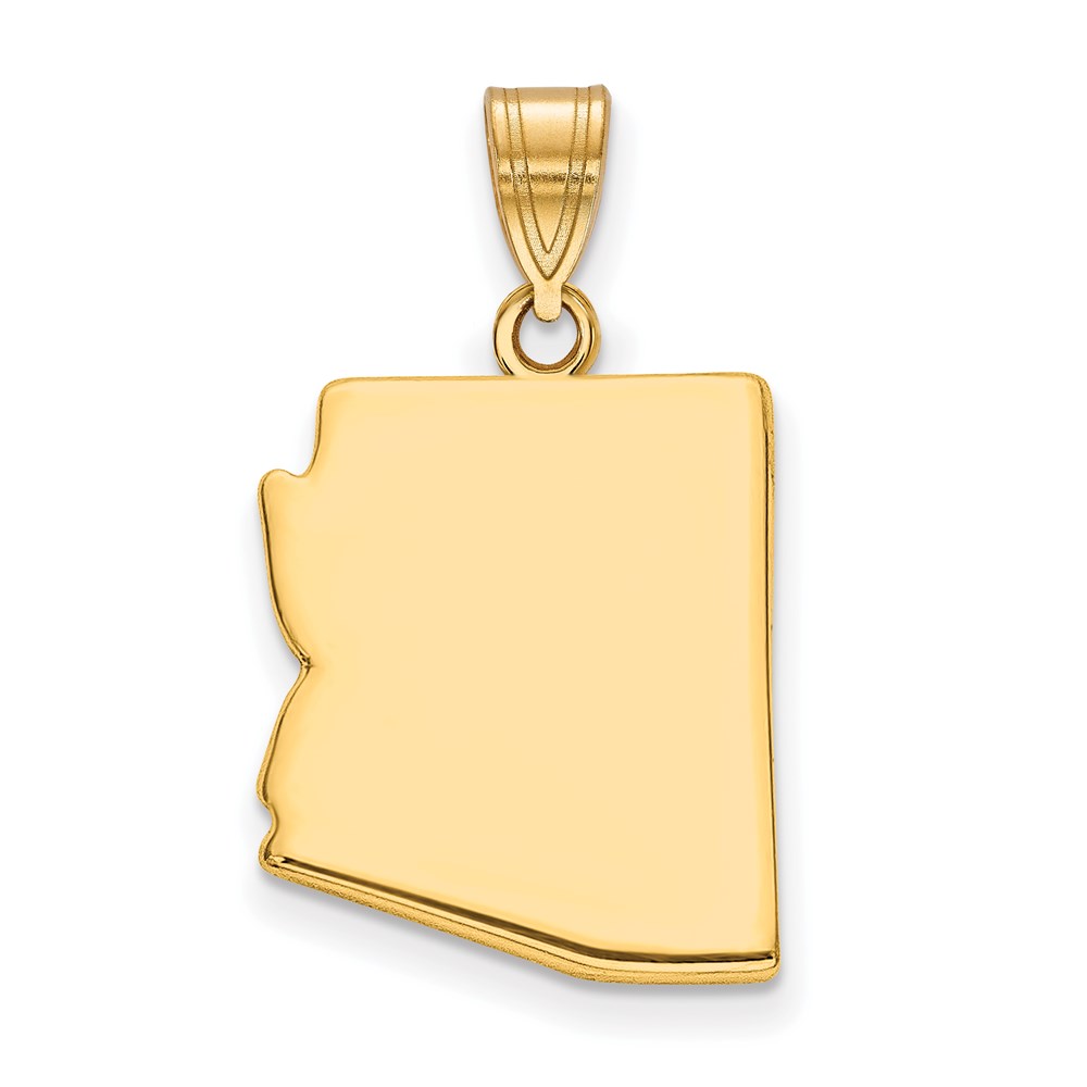 Sterling Silver/Gold-plated Arizona State Pendant