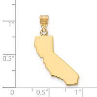 Sterling Silver Gold-plated California State Pendant view 2