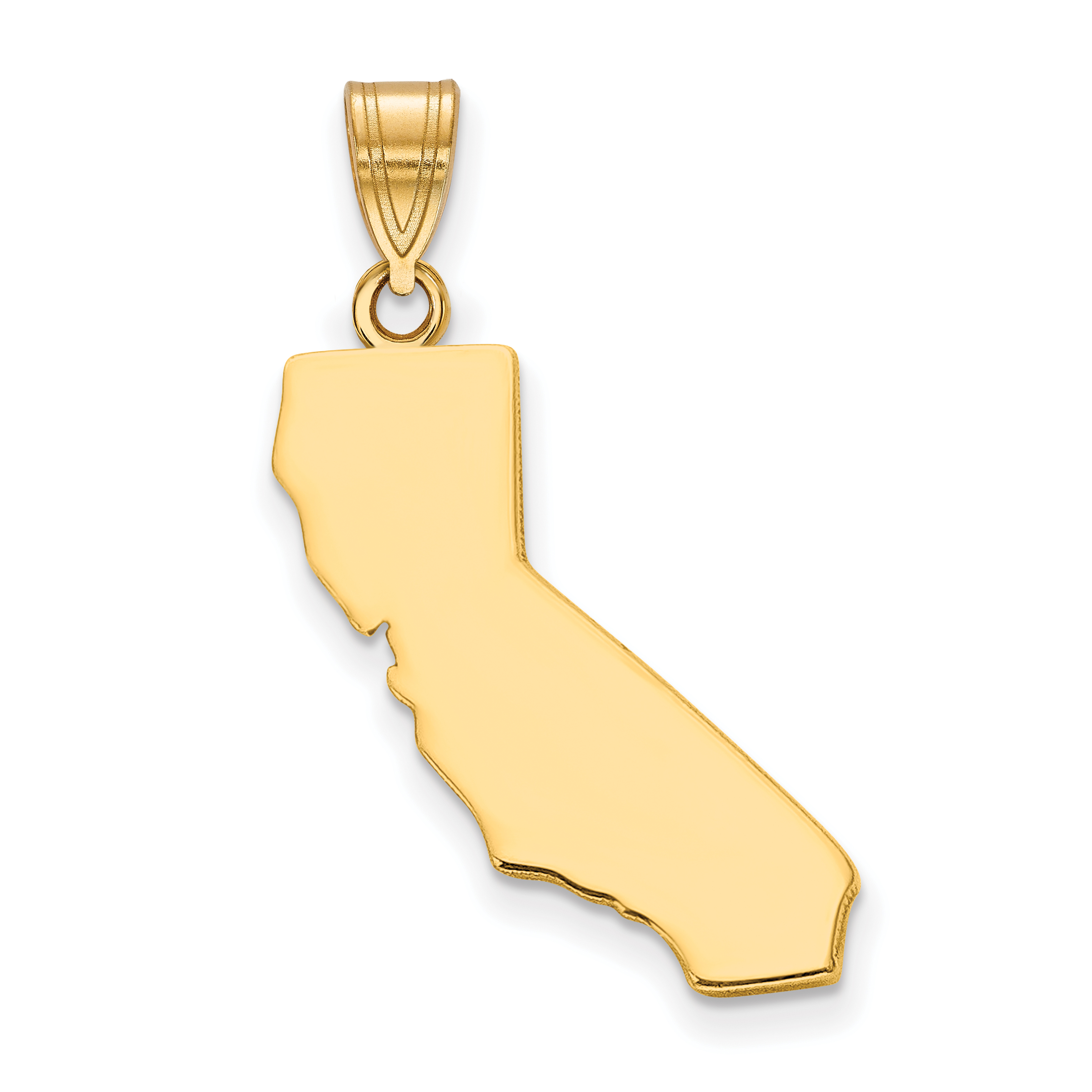 Sterling Silver/Gold-plated California State Pendant (XNA707GP-CA)