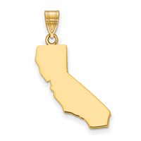 Sterling Silver Gold-plated California State Pendant view 1