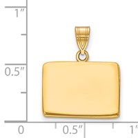 Sterling Silver Gold-plated Colorado State Pendant view 2