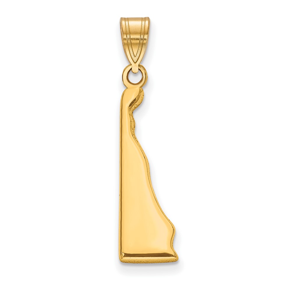 Sterling Silver/Gold-plated Delaware State Pendant