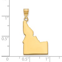 Sterling Silver Gold-plated Idaho State Pendant view 2